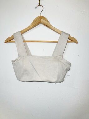 Old Navy Cloudcomfy light support tan thick strap sports bra new